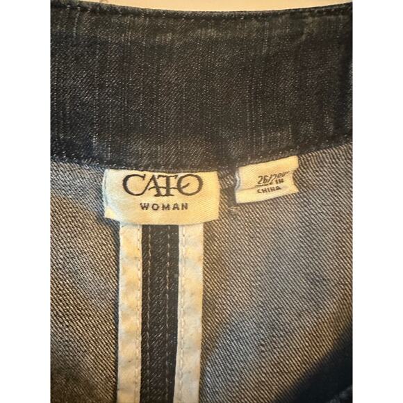 Cato Jacket Ladies 26/28W Denim 3/4 Sleeve Light Weight - Picture 5 of 15